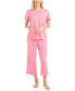 Women's 2-Pc. Garden Grove Capri Pajamas Set Ditsy Daisy, S - фото #1