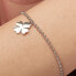 Popular steel bracelet with four-leaf clover Smile SSM015