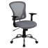 Фото #4 товара Mid-Back Gray Mesh Swivel Task Chair With Chrome Base And Arms