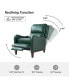 Фото #4 товара Leather Pushback Recliner chair with Adjustable Backrest for Livingroom