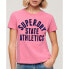 Фото #1 товара SUPERDRY Varsity Flocked Fitted short sleeve T-shirt