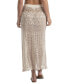 Women's Cotton Crochet Drawstring-Waist Cover-Up Maxi Skirt
