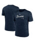 Фото #1 товара Men's Navy Atlanta Braves Authentic Collection Velocity Performance Practice T-Shirt