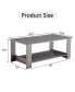 Gray Textured Coffee Table, Double Layered MDF Material, 43.3"x21.6"x16.5"