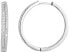 Серебряные серьги-кольца с кристаллами AGU1155