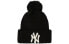 Фото #1 товара Шапка с вышивкой логотипа MLB 32CPBD941 Флисовая