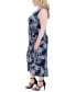 Фото #3 товара Plus Size Printed Side-Tie Maxi Dress