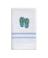 Фото #1 товара Beach Mode Flip-Flop Motif Cotton Fingertip Towel, 11" x 18"