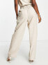 Фото #2 товара River Island co-ord pinstripe pleated trouser in beige