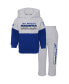 ფოტო #2 პროდუქტის Infant Boys and Girls Royal, Heather Gray Los Angeles Dodgers Playmaker Pullover Hoodie and Pants Set