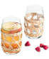 Фото #1 товара Rattan & Glass Tumblers, Set of 2, Created for Macy's