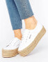 Superga – 2790 Espadrille – Flache Sneaker in Weiß