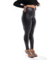 Фото #4 товара Spanx Plus faux leather high waist sculpting leggings in black