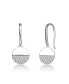 Фото #1 товара Sterling Silver with White Gold Plated Cubic Zirconia Hook Earring