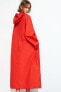 Extra-long rubberised raincoat