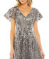 ფოტო #2 პროდუქტის Women's Embellished Butterfly Fit And Flare Dress