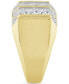 Фото #4 товара Men's Diamond Multirow Statement Ring (2 ct. t.w.) in 10k Gold