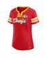 ფოტო #3 პროდუქტის Women's Red Kansas City Chiefs Original State Lace-Up T-shirt