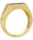 ფოტო #4 პროდუქტის Men's Chocolate Diamond (1/3 ct. t.w.) & Nude Diamond (3/8 ct. t.w.) Cluster Ring in 14k Gold