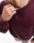 ASOS DESIGN heavyweight oversized sweatshirt in burgundy