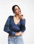 Cotton:On space knit wrap front knit jumper