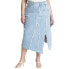 Фото #1 товара Plus Size Deconstructed Denim Skirt