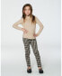 ფოტო #2 პროდუქტის Big Girls Treggings Plaid Black And Beige