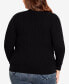 ფოტო #2 პროდუქტის Plus Size Ribbed Knit Button Cardigan Sweater