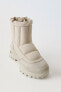 Water-repellent vibram® quilted ankle boots