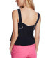 Фото #2 товара Women's Contrast-Piped V-neck Tank Top