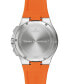 ფოტო #4 პროდუქტის Men's Chronograph Marc Anthony Maquina Orange Silicone Strap Watch 46mm