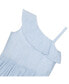 ფოტო #1 პროდუქტის Girls' Linen One Shoulder Flounce Dress with Ruffle Hem, Infant