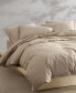 Washed Percale Cotton Solid 3 Piece Duvet Cover Set, Queen