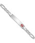 ფოტო #1 პროდუქტის Sterling Silver Rhodium-plated Medical ID Figaro Link Bracelet