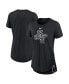 Фото #1 товара Women's Black Chicago White Sox Side Cinch Fashion Tri-Blend Performance T-shirt