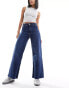 Mango baggy wide leg jeans in blue