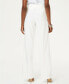 Inc International Concepts Wide Leg Crepe Side Zip Pull On Pants Washed White 2
