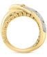 ფოტო #3 პროდუქტის EFFY® Diamond Belt Buckle Statement Ring (1/2 ct. t.w.) in 14k Gold