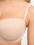 ASOS DESIGN Fuller Bust microfibre moulded multiway strapless bra in beige