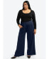 ფოტო #1 პროდუქტის Plus Size Wide Leg Pant with Pintuck