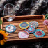 Фото #8 товара Bohoria Premium Design Coasters, Set of 6 Decorative Coasters for Glass, Cups, Vases, Candles on Your Wood, Glass or Stone Dining Table Boho Edition