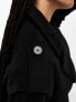 4th & Reckless Tall exclusive formal longline wool look coat in black