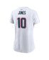 Фото #4 товара Women's Mac Jones White New England Patriots Player Name Number T-shirt