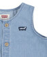 ფოტო #1 პროდუქტის Baby Boys Denim Romper and Bucket Hat Set