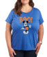 Trendy Mickey Mouse Boo Plus Size Graphic T-shirt Синий, 3X - фото #1