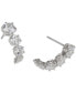 ფოტო #2 პროდუქტის Rhodium-Plated Cubic Zirconia J-Hoop Earrings, Created for Macy's