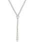 ფოტო #1 პროდუქტის Cubic Zirconia 17" Lariat Necklace in Sterling Silver