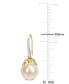 Cultured South Sea Pearl (9-10mm) & Diamond (1/8 ct. t.w.) Drop Earrings in 14k Gold