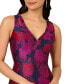 ფოტო #4 პროდუქტის Women's Floral Jacquard High-Low-Hem Dress