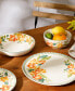 Decorated 16 Pc Dinnerware Set, Service for 4